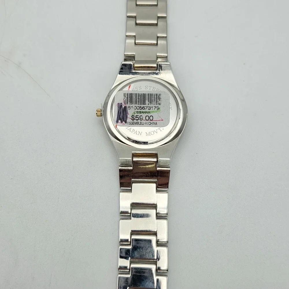 New! CHICO'S Watch Navy Blue Dial Gold Silver Tone Band New With Tags FREE‎ $HIP